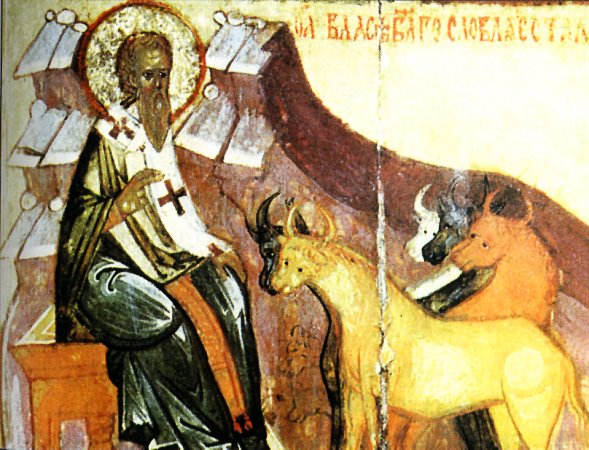 Saint Blaise and animals